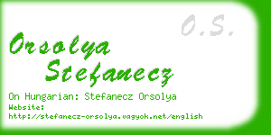 orsolya stefanecz business card